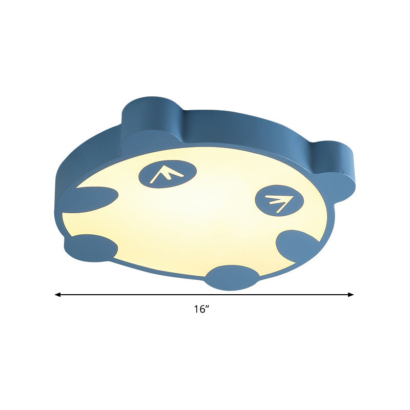 Acrylic Circle Panda Flush Mount Light Macaron Loft LED Ceiling Lamp for Kindergarten Clearhalo 'Ceiling Lights' 'Close To Ceiling Lights' 'Close to ceiling' 'Flush mount' Lighting' 196753