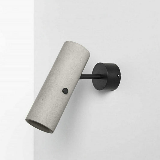 Tube Clothing Store Wall Spotlight Cement Minimalist LED Wall Light in Grey with Swivel Joint Clearhalo 'Modern wall lights' 'Modern' 'Wall Lamps & Sconces' 'Wall Lights' Lighting' 1968179