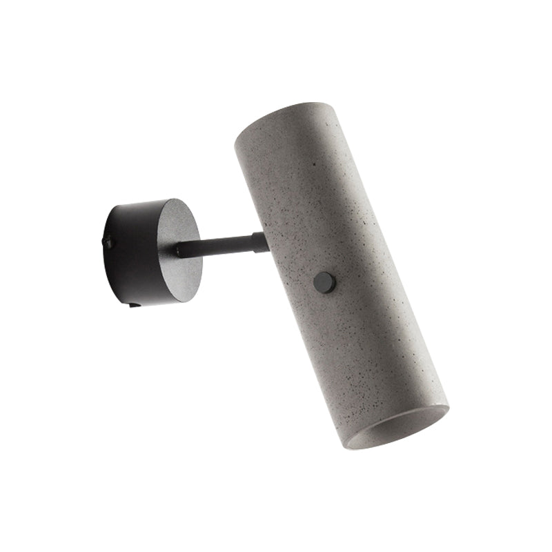 Tube Clothing Store Wall Spotlight Cement Minimalist LED Wall Light in Grey with Swivel Joint Clearhalo 'Modern wall lights' 'Modern' 'Wall Lamps & Sconces' 'Wall Lights' Lighting' 1968181