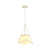 Fabric Flower Shaped Drop Pendant Farmhouse Single-Bulb Dining Room Hanging Light in Cage in Black/Gold/White White Clearhalo 'Art Deco Pendants' 'Black' 'Cast Iron' 'Ceiling Lights' 'Ceramic' 'Crystal' 'Industrial Pendants' 'Industrial' 'Metal' 'Middle Century Pendants' 'Pendant Lights' 'Pendants' 'Rustic Pendants' 'Tiffany' Lighting' 1968241