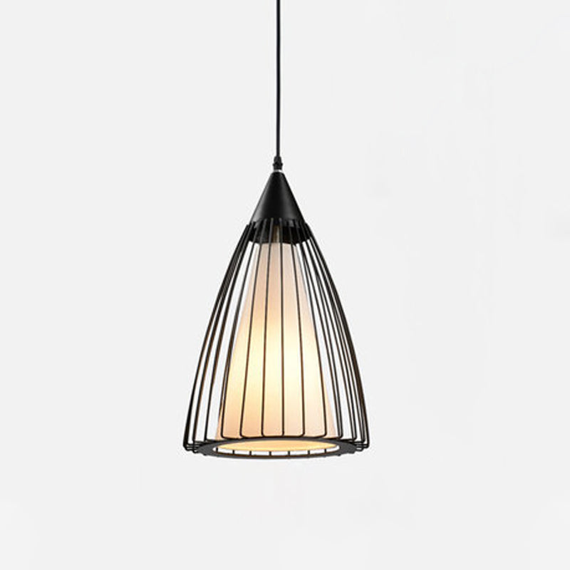 Rustic Cone/Oval/Globe Ceiling Hang Lamp 1 Light Iron Suspended Lighting Fixture in Black for Dining Room Clearhalo 'Art Deco Pendants' 'Black' 'Cast Iron' 'Ceiling Lights' 'Ceramic' 'Crystal' 'Industrial Pendants' 'Industrial' 'Metal' 'Middle Century Pendants' 'Pendant Lights' 'Pendants' 'Rustic Pendants' 'Tiffany' Lighting' 1968252