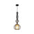 Gourd Shaped Iron Pendant Lighting Retro 1 Bulb Dining Room Ceiling Hanging Lantern with Fabric Shade Inside in Black Black C Clearhalo 'Art Deco Pendants' 'Black' 'Cast Iron' 'Ceiling Lights' 'Ceramic' 'Crystal' 'Industrial Pendants' 'Industrial' 'Metal' 'Middle Century Pendants' 'Pendant Lights' 'Pendants' 'Rustic Pendants' 'Tiffany' Lighting' 1968329
