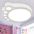Foot Kid Bedroom Flush Mount Ceiling Light Acrylic Cartoon Ceiling Light in White White White Clearhalo 'Ceiling Lights' 'Close To Ceiling Lights' 'Close to ceiling' 'Flush mount' Lighting' 196836