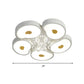 Acrylic Petal Ceiling Mount Light with Crystal Ball Kids LED Ceiling Lamp in White for Living Room Clearhalo 'Ceiling Lights' 'Close To Ceiling Lights' 'Close to ceiling' 'Flush mount' Lighting' 196849