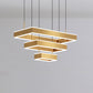 2/3 Tiers Square/Rectangle Pendant Light Postmodern Acrylic Gold Finish LED Chandelier for Living Room Gold 3 Tiers Rectangle Clearhalo 'Ceiling Lights' 'Chandeliers' 'Modern Chandeliers' 'Modern' Lighting' 1968588