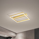 Acrylic Square Frame Ceiling Flush Simple Gold/Coffee Finish LED Flushmount Light for Bedroom Clearhalo 'Ceiling Lights' 'Close To Ceiling Lights' 'Close to ceiling' 'Flush mount' Lighting' 1968762