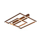 Acrylic Square Frame Ceiling Flush Simple Gold/Coffee Finish LED Flushmount Light for Bedroom Clearhalo 'Ceiling Lights' 'Close To Ceiling Lights' 'Close to ceiling' 'Flush mount' Lighting' 1968769