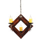 Brown 5/7 Lights Hanging Ceiling Light Industrial Wood Candelabra Chandelier Light Fixture Clearhalo 'Ceiling Lights' 'Chandeliers' 'Industrial Chandeliers' 'Industrial' 'Middle Century Chandeliers' 'Tiffany' Lighting' 1968858