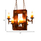 Brown 5/7 Lights Hanging Ceiling Light Industrial Wood Candelabra Chandelier Light Fixture Clearhalo 'Ceiling Lights' 'Chandeliers' 'Industrial Chandeliers' 'Industrial' 'Middle Century Chandeliers' 'Tiffany' Lighting' 1968863