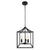 3 Lights Chandelier Lamp Industrial Kitchen Ceiling Pendant with Square Iron Cage in Black/Gold Black Clearhalo 'Cast Iron' 'Ceiling Lights' 'Chandeliers' 'Industrial Chandeliers' 'Industrial' 'Metal' 'Middle Century Chandeliers' 'Rustic Chandeliers' 'Tiffany' Lighting' 1968983