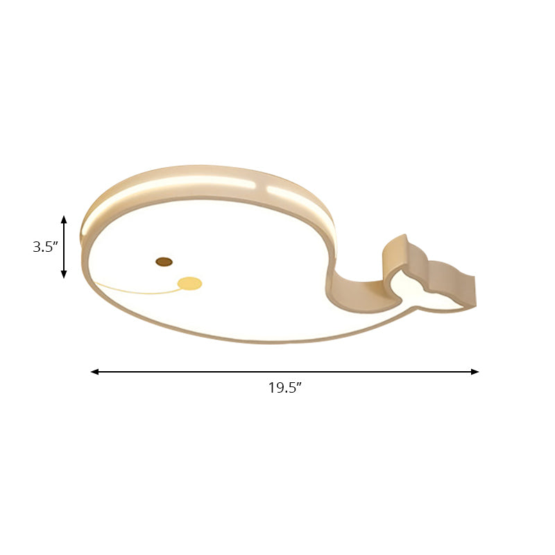 Kindergarten Animal Flush Mount Ceiling Light Acrylic Cartoon LED Ceiling Light Fixture in White Clearhalo 'Ceiling Lights' 'Close To Ceiling Lights' 'Close to ceiling' 'Flush mount' Lighting' 196919