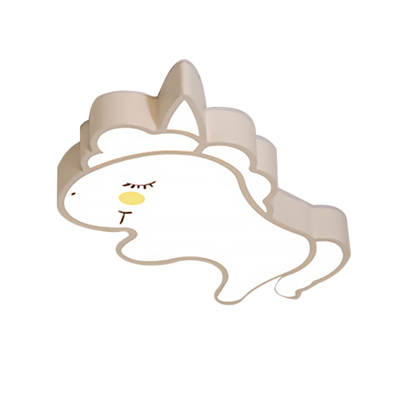 Kindergarten Animal Flush Mount Ceiling Light Acrylic Cartoon LED Ceiling Light Fixture in White Clearhalo 'Ceiling Lights' 'Close To Ceiling Lights' 'Close to ceiling' 'Flush mount' Lighting' 196921