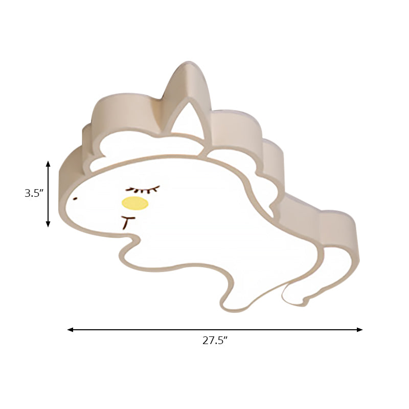 Kindergarten Animal Flush Mount Ceiling Light Acrylic Cartoon LED Ceiling Light Fixture in White Clearhalo 'Ceiling Lights' 'Close To Ceiling Lights' 'Close to ceiling' 'Flush mount' Lighting' 196922