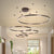 Metal Bubble Ring Chandelier Novelty Minimalist 4-Light LED Suspension Light in Black/Gold/Coffee Coffee Clearhalo 'Ceiling Lights' 'Chandeliers' 'Modern Chandeliers' 'Modern' Lighting' 1969327