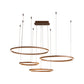 3/4/5-Tier Circular Restaurant Chandelier Acrylic Minimalist LED Ceiling Pendant Light in Brown Clearhalo 'Ceiling Lights' 'Chandeliers' 'Modern Chandeliers' 'Modern' Lighting' 1969362