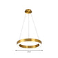 Polished Gold Ring LED Pendant Lighting Simple Stainless Steel Small/Large Chandelier Lamp Clearhalo 'Ceiling Lights' 'Chandeliers' 'Modern Chandeliers' 'Modern' Lighting' 1969393