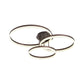 Coffee Hoop Shaped Ceiling Light Minimalist 3-Light Acrylic LED Semi Flush Mount Lamp with Spiral Design, Warm/White Light Clearhalo 'Ceiling Lights' 'Close To Ceiling Lights' 'Close to ceiling' 'Semi-flushmount' Lighting' 1969415