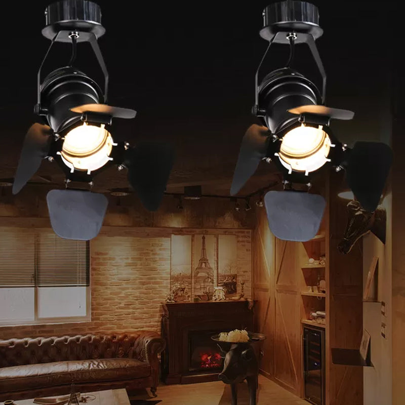 Torch Flush Mount��Spotlight��Modern��Metallic 1-Bulb Black Semi Flush Mounted Light with Extendable/Adjustable Arm Black A Clearhalo 'Ceiling Lights' 'Close To Ceiling Lights' 'Close to ceiling' 'Semi-flushmount' Lighting' 1969585