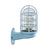 Loft Capsule Wall Lamp Fixture Single Transparent Glass Sconce Light with Wire Cage in Pink/Blue/Rust Blue Clearhalo 'Art deco wall lights' 'Cast Iron' 'Glass' 'Industrial wall lights' 'Industrial' 'Middle century wall lights' 'Modern' 'Rustic wall lights' 'Tiffany' 'Traditional wall lights' 'Wall Lamps & Sconces' 'Wall Lights' Lighting' 1969643