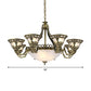 Ivory Glass Bowl/Bell Ceiling Hang Lamp Vintage 11 Lights Bedroom Chandelier Lighting Clearhalo 'Ceiling Lights' 'Chandeliers' Lighting' options 1969715