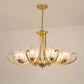 Cylinder Living Room Chandelier Vintage Clear Crystal 6/8 Heads Black/Gold Pendant Lighting with Scroll Arm Clearhalo 'Ceiling Lights' 'Chandeliers' Lighting' options 1969852