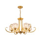 Cylinder Living Room Chandelier Vintage Clear Crystal 6/8 Heads Black/Gold Pendant Lighting with Scroll Arm Clearhalo 'Ceiling Lights' 'Chandeliers' Lighting' options 1969855