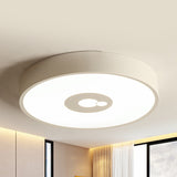 White Round LED Flush Mount Light with Snowman Contemporary Acrylic Ceiling Lamp for Kid Bedroom Clearhalo 'Ceiling Lights' 'Close To Ceiling Lights' 'Close to ceiling' 'Flush mount' Lighting' 196996