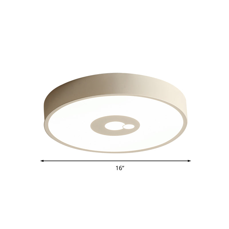 White Round LED Flush Mount Light with Snowman Contemporary Acrylic Ceiling Lamp for Kid Bedroom Clearhalo 'Ceiling Lights' 'Close To Ceiling Lights' 'Close to ceiling' 'Flush mount' Lighting' 196998