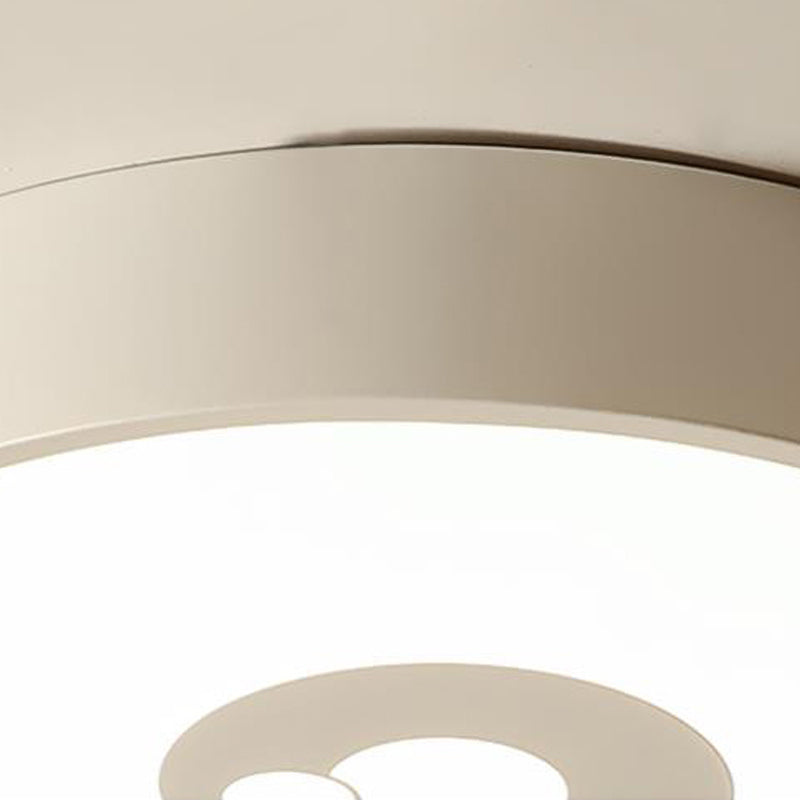 White Round LED Flush Mount Light with Snowman Contemporary Acrylic Ceiling Lamp for Kid Bedroom Clearhalo 'Ceiling Lights' 'Close To Ceiling Lights' 'Close to ceiling' 'Flush mount' Lighting' 197000