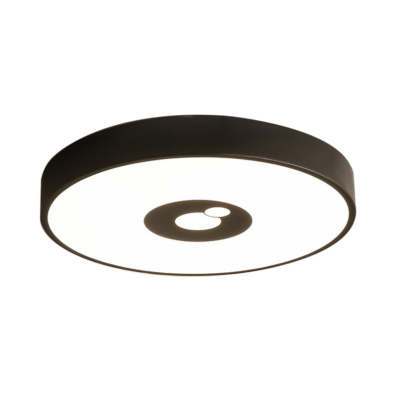 White Round LED Flush Mount Light with Snowman Contemporary Acrylic Ceiling Lamp for Kid Bedroom Clearhalo 'Ceiling Lights' 'Close To Ceiling Lights' 'Close to ceiling' 'Flush mount' Lighting' 197003