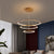Acrylic 3/4-Tiered Loop Ceiling Hang Light Simplicity Gold/Coffee LED Pendant Chandelier for Living Room Gold 3 Tiers Clearhalo 'Ceiling Lights' 'Chandeliers' 'Modern Chandeliers' 'Modern' Lighting' 1970041