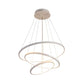 Height Adjustable 3-Tier Circle Chandelier Simple Style Metal Bedroom LED Hanging Light in Black/White Clearhalo 'Ceiling Lights' 'Chandeliers' 'Modern Chandeliers' 'Modern' Lighting' 1970053