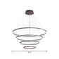 Brown 2/3/4 Tiers Ring Chandelier Minimalism Acrylic LED Hanging Light Fixture for Dining Room Clearhalo 'Ceiling Lights' 'Chandeliers' 'Modern Chandeliers' 'Modern' Lighting' 1970116