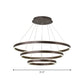 Simplicity 2/3-Tier Hanging Pendant Metal Sitting Room LED Circle Chandelier Lamp in Coffee Clearhalo 'Ceiling Lights' 'Chandeliers' 'Modern Chandeliers' 'Modern' Lighting' 1970121
