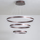 2/3 Tiered LED Chandelier Simplicity Acrylic Living Room Circle Ceiling Suspension Lamp in Coffee Clearhalo 'Ceiling Lights' 'Chandeliers' 'Modern Chandeliers' 'Modern' Lighting' 1970167
