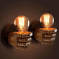 Left/Right Hand Wall Sconce Decorative Resin 1-Bulb Brown Wall Mount Light for Corridor Brown Left Clearhalo 'Wall Lamps & Sconces' 'Wall Lights' Lighting' 1970303