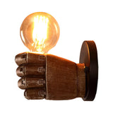Left/Right Hand Wall Sconce Decorative Resin 1-Bulb Brown Wall Mount Light for Corridor Clearhalo 'Wall Lamps & Sconces' 'Wall Lights' Lighting' 1970306