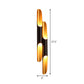 Cylinder Metallic Wall Mounted Light Modern 1/4-Bulb Yellow-Black Wall Sconce for Living Room Clearhalo 'Wall Lamps & Sconces' 'Wall Lights' Lighting' 1970379