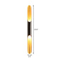 Cylinder Metallic Wall Mounted Light Modern 1/4-Bulb Yellow-Black Wall Sconce for Living Room Clearhalo 'Wall Lamps & Sconces' 'Wall Lights' Lighting' 1970383