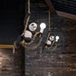 White and Black Panda Hanging Lamp Artistic 1-Bulb Rope Pendant Ceiling Light for Restaurant Black-White A Clearhalo 'Ceiling Lights' 'Pendant Lights' 'Pendants' Lighting' 1970435_6e5ef59c-add5-4d88-a565-1fa839a7344e