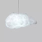 Cloudy Hanging Pendant Light Artistry Fabric 1-Head Living Room Ceiling Light in White Clearhalo 'Ceiling Lights' 'Chandeliers' Lighting' options 1970540
