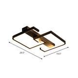 Metal Letter C Ceiling Light Fixture Modern Black LED Semi Flush Mount Light in Warm/White Light Clearhalo 'Ceiling Lights' 'Close To Ceiling Lights' 'Close to ceiling' 'Semi-flushmount' Lighting' 1970662