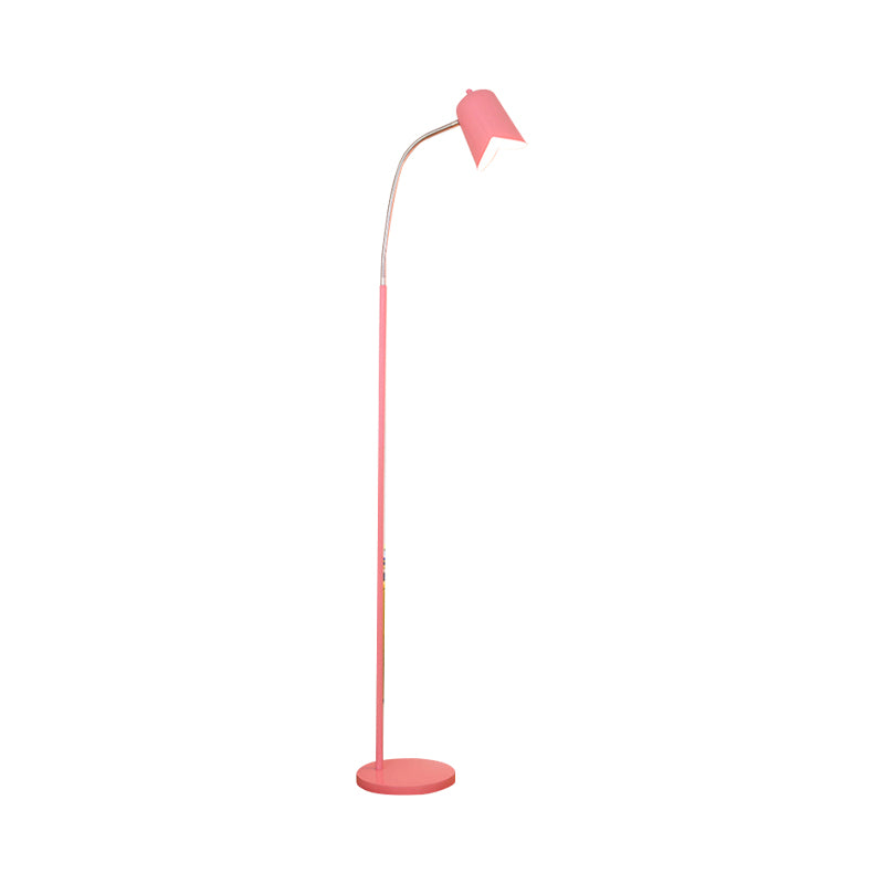 Bell Shade Slim Floor Lamp 1 Light Nordic Stylish Metal Floor Light with Gooseneck for Office Clearhalo 'Floor Lamps' 'Lamps' Lighting' 197070