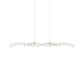 Silver Wave Island Pendant Light Simplicity Acrylic LED Suspended Lighting Fixture in Warm/White Light Clearhalo 'Ceiling Lights' 'Island Lights' Lighting' 1970758