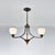 3/6/8-Light Milky Glass Chandelier Classic Black/Gold Bell Dining Room Suspension Pendant Light 3 Black Clearhalo 'Ceiling Lights' 'Chandeliers' Lighting' options 1970977_cf3c3030-63e0-4604-9cb8-37fd74662763