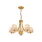 White Glass/Clear Crystal Tapered Pendant Vintage 5/6-Light Dining Room Ceiling Chandelier in Black/Gold Clearhalo 'Ceiling Lights' 'Chandeliers' Lighting' options 1971053