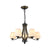White Glass/Clear Crystal Tapered Pendant Vintage 5/6-Light Dining Room Ceiling Chandelier in Black/Gold 5 Black White Clearhalo 'Ceiling Lights' 'Chandeliers' Lighting' options 1971055_7eb01f82-2f66-4112-8e42-673ddc2cc580