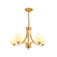 White Glass/Clear Crystal Tapered Pendant Vintage 5/6-Light Dining Room Ceiling Chandelier in Black/Gold Clearhalo 'Ceiling Lights' 'Chandeliers' Lighting' options 1971056