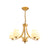 White Glass/Clear Crystal Tapered Pendant Vintage 5/6-Light Dining Room Ceiling Chandelier in Black/Gold 5 Gold White Clearhalo 'Ceiling Lights' 'Chandeliers' Lighting' options 1971056_e999b394-fbb4-412f-8208-cb7240dbc052