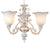 Floral Dining Room Up/Down Hanging Light Traditional Opal Glass 3/5/11-Bulb White Chandelier Lamp 3 White Up Clearhalo 'Ceiling Lights' 'Chandeliers' Lighting' options 1971130_2fea0006-6537-4373-a0de-366e2bef05d3